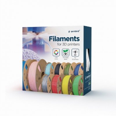Gembird Filament do drukarki 3D PLA/1.75mm/srebrny