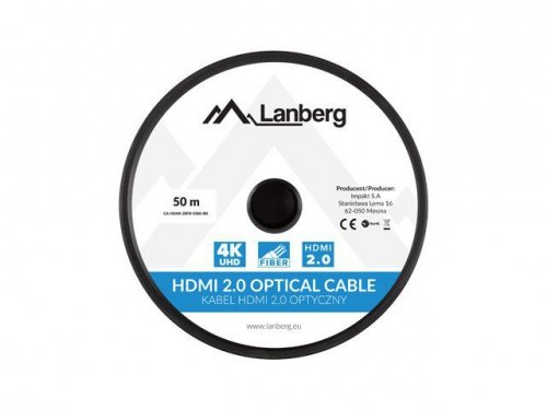 Lanberg Kabel HDMI M/M v2.0 CA-HDMI-20FB-0500-BK 50m czarny