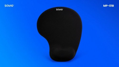 Savio Podkładka żelowa pod mysz czarna SAVIO MP-01B