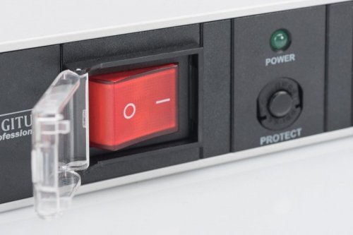 Digitus Listwa zasilająca PDU 19 cali Rack, 7x gniazdo schuko, 2.0m, 1x wtyk unischuko, 16A, wł./wył., zabezpieczenie przeciążeniowe, profil aluminiowy