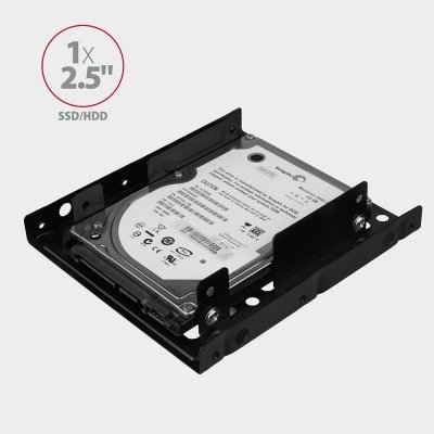 AXAGON RHD-225 Ramka metalowa do montażu 2 x 2.5 cali w pozycji 3.5 cali Czarna