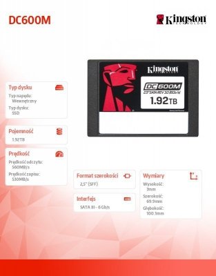 Kingston Dysk SSD DC600M 1920GB