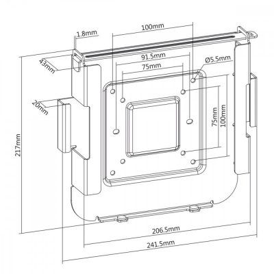 Maclean Uchwyt do MAC Mini scienny biurkowy MC-473