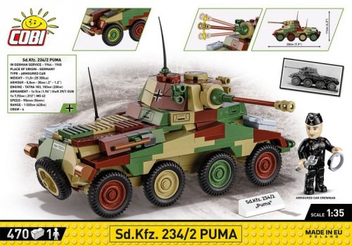 Cobi Klocki Klocki Sd.Kfz. 234/2 Puma