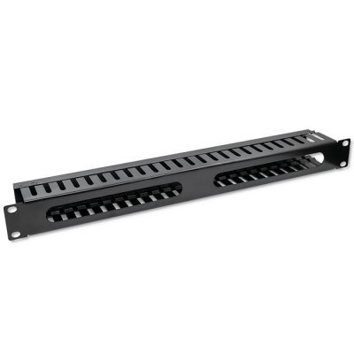Qoltec Organizer kabli do szaf RACK 19 cali | 24 porty | 1U