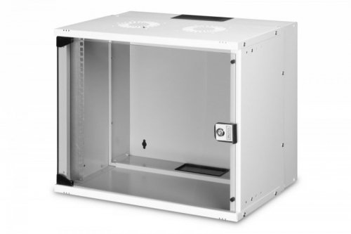 Digitus Szafa sieciowa wisząca 19 cali 9U, SOHO PRO 460 x 540 x 400 mm, nośność 60kg, drzwi szyba, niezłożona, Szara