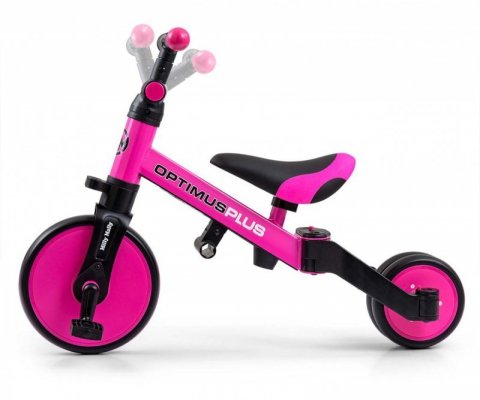 Milly Mally Rowerek Ride On - Bike 4w1 OPTIMUS PLUS Pink