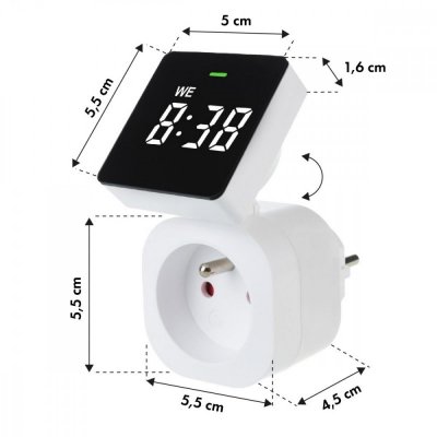 GreenBlue Timer cyfrowy GB610 E GreenBlue IP20 16A