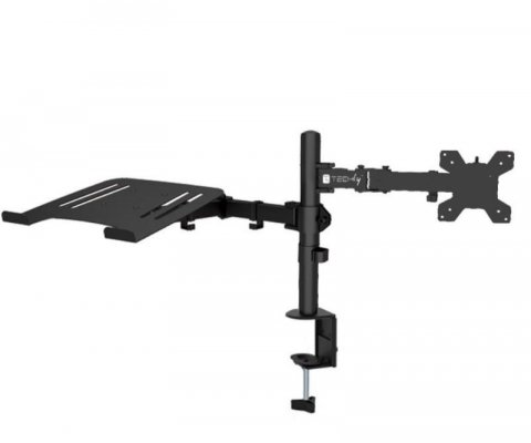 Techly Uchwyt do monitora 13-32 cali i laptop 17 cali biurkowy obrotowy