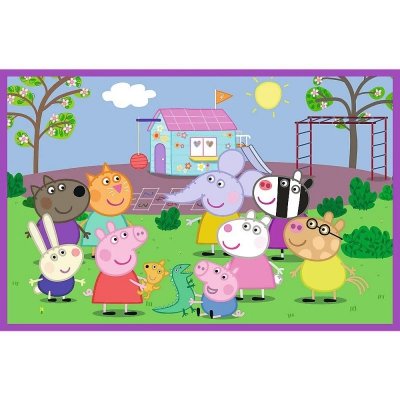 Trefl Puzzle 2x24 elementy Świnka Peppa na placu zabaw