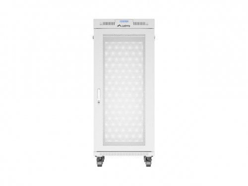 Lanberg Szafa instalacyjna rack stojąca 19 cali 27U 600x800 drzwi perforowane LCD szara (Flat pack)
