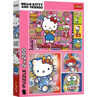 Trefl Puzzle 2x200 elementów Hello Kitty i przyjaciele