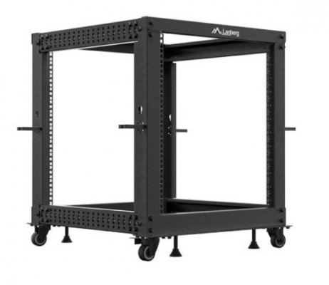 Lanberg Open rack 19 cali 12U 600x600-1100 regulowany czarny