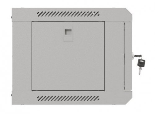 Lanberg Szafa instalacyjna rack wisząca 19" 4U 540x350 szara drzwi przeszklone ( flat pack)