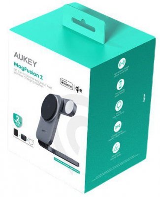 AUKEY LC-MC312 Slim 3w1 Qi2 15W ładowarka bezprzewodowa MagSafe + ładowarka PD 30W + Etui