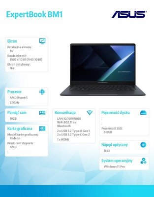 Asus Notebook ExpertBook 14 cali BM1 BM1403CDA-