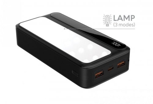 Rebeltec Powerbank P20 LCDPD LAMP 20 000mAh, zintegrowana lampa LED z funkcją latarki