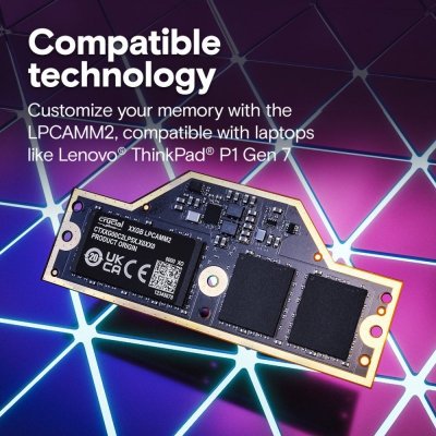 Crucial Pamięć do notebooka DDR5 LPCAMM2 64GB/7500 LPDDR5X