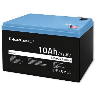 Qoltec Akumulator LiFePO4 litowo-żelazowo-fosforanowy | 12.8V | 10Ah |  128Wh | BMS
