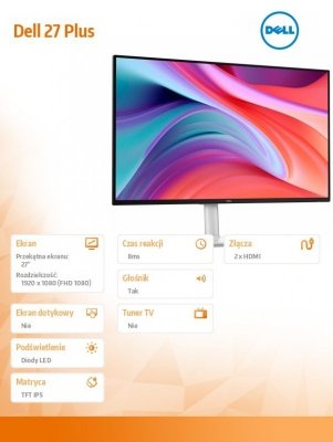 Dell Monitor komputerowy  S2725HSM 27 cali FHD IPS/1920x1080/2xHDMI/3Y
