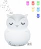 Mesmed Lampka nocna silikonowa zmieniająca kolory z głośnikiem Bluetooth Świetlaczek Sówka HU HU 