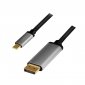 LogiLink Kabel USB-C do DP, 4K 60Hz aluminiowy 1.8m 