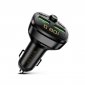WEKOME Transmiter FM Bluetooth / MicroSD / 2x USB-A + Ładowarka samochodowa 17W Czarny 