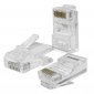 Qoltec Wtyk złącze modularne RJ45 | CAT5e | UTP | Pozłacane styki | 100 sztuk 