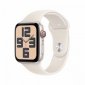 Apple Watch SE GPS + Cellular, koperta 40 mm z aluminium w kolorze księżycowej poświaty z paskiem sportowym w kolorze księżycowej poświaty - rozmiar S/M 