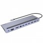 Unitek HUB USB-C 11w1 USB-C, RJ45, PD 100W, 2x HDMI, VGA, SD; D1022B 