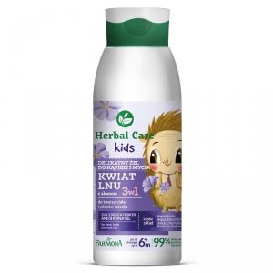 Farmona - Herbal Care Kids 3w1 delikatny żel do kąpieli oraz mycia Kwiat Lnu 400ml