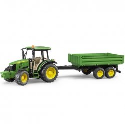 BRUDER 02108 TRAKTOR JOHN DEERE 5115M Z PRZYCZEPĄ WYWROTKĄ