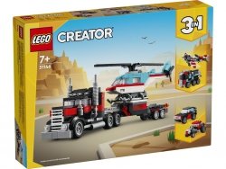 LEGO 31146 CREATOR CIĘŻARÓWKA Z PLATFORMĄ I CHELIKOPTEREM