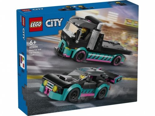 LEGO 60406 CITY SAMOCHÓD WYŚCIGOWY I LAWETA