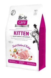 Brit Care Kitten Kurczak Indyk 400g zdrowy wzrost i rozwój kociąt
