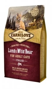Carnilove Sterilised Lamb Wild Boar 2kg Jagnięcina i Dziczyzna dla Kotów sterylizowanych