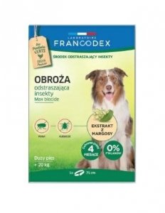 Francodex Obroża L odstraszająca kleszcze i pchły dla psów 75cm