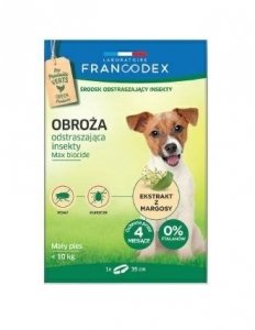 Francodex Obroża S odstraszająca kleszcze i pchły dla psów 35cm 4 miesiące ochrony