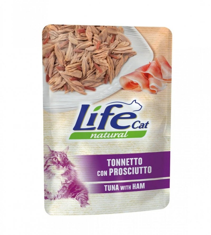 Life natural cat Tuńczyk z szynką 70g saszetka Mokra karma dla Kotów