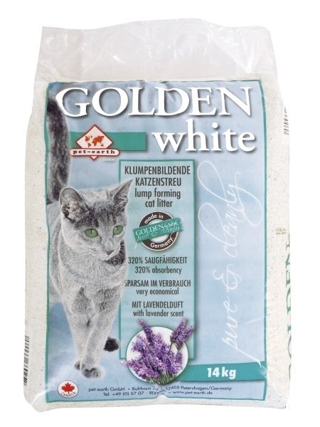 Golden Grey White Lawenda 14kg żwirek bentonitowy biały