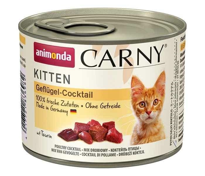Animonda Carny Kitten Koktajl drobiowy 200g puszka Mokra karma dla Kociąt