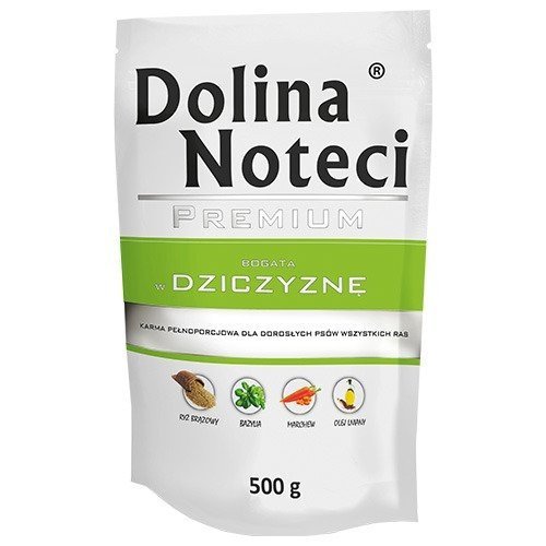 Dolina Noteci Premium Bogata w Dziczyznę 500g saszetka mokra karma dla dorosłych psów