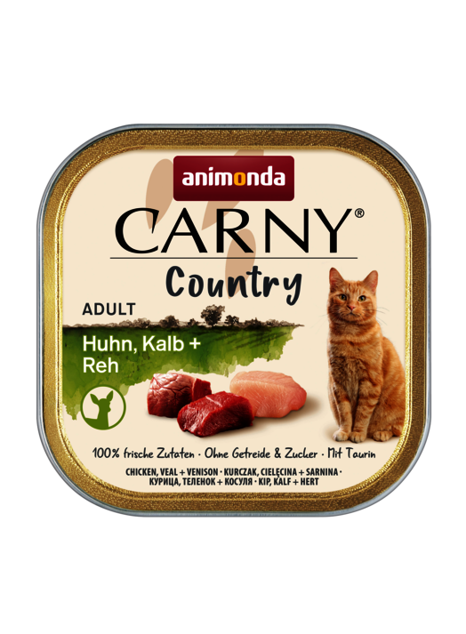 Animonda Carny Country Kurczak Cielęcina Sarnina 100g tacka Mokra karma dla kota