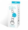 Glas - Dildo- Curved Glass Beaded 