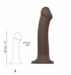 STRAP-ON ME Silicone Bendable Dildo Double Density Chocolate L