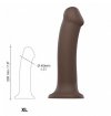 STRAP-ON Me Silicone Bendable Dildo Double Density Chocolate XL