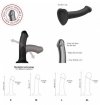 STRAP-ON ME Silicone Bendable Dildo Double Density Vanilla L