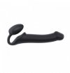 STRAP-ON ME  Silicone bendable strap-on Black L