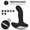 FOX SHOW Masażer prostaty Wibrator-Silicone Massager USB 7 Function + Pulsator / Heating BLACK