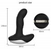 FOX SHOW Masażer prostaty Wibrator-Silicone Massager USB 7 Function + Pulsator / Heating BLACK